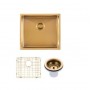 Aqu Brushed Gold Handmade Kitchen Sink 500*440*230mmH Aqu Brushed Gold Handmade Kitchen Sink 500*440*230mmH